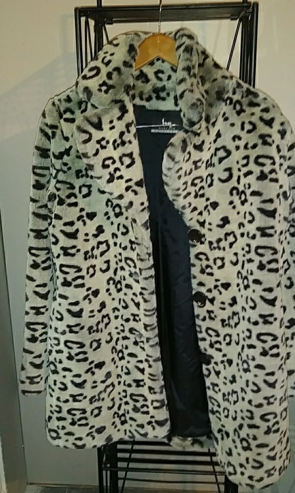 Blanc noir Leopard print coat